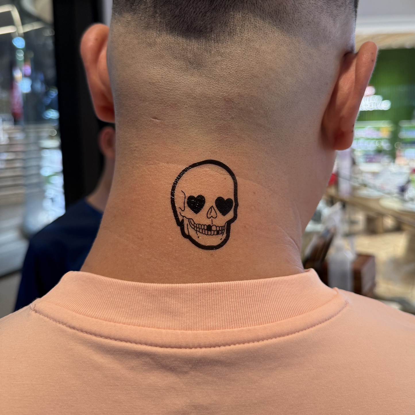 Skull with Heart Shaped Eyes