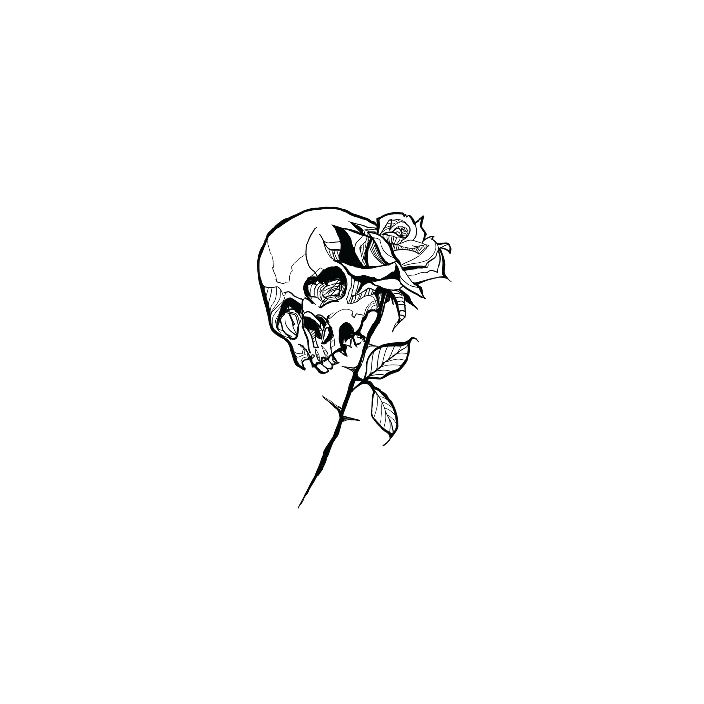 骷髏藝術(骷髏 x 玫瑰)