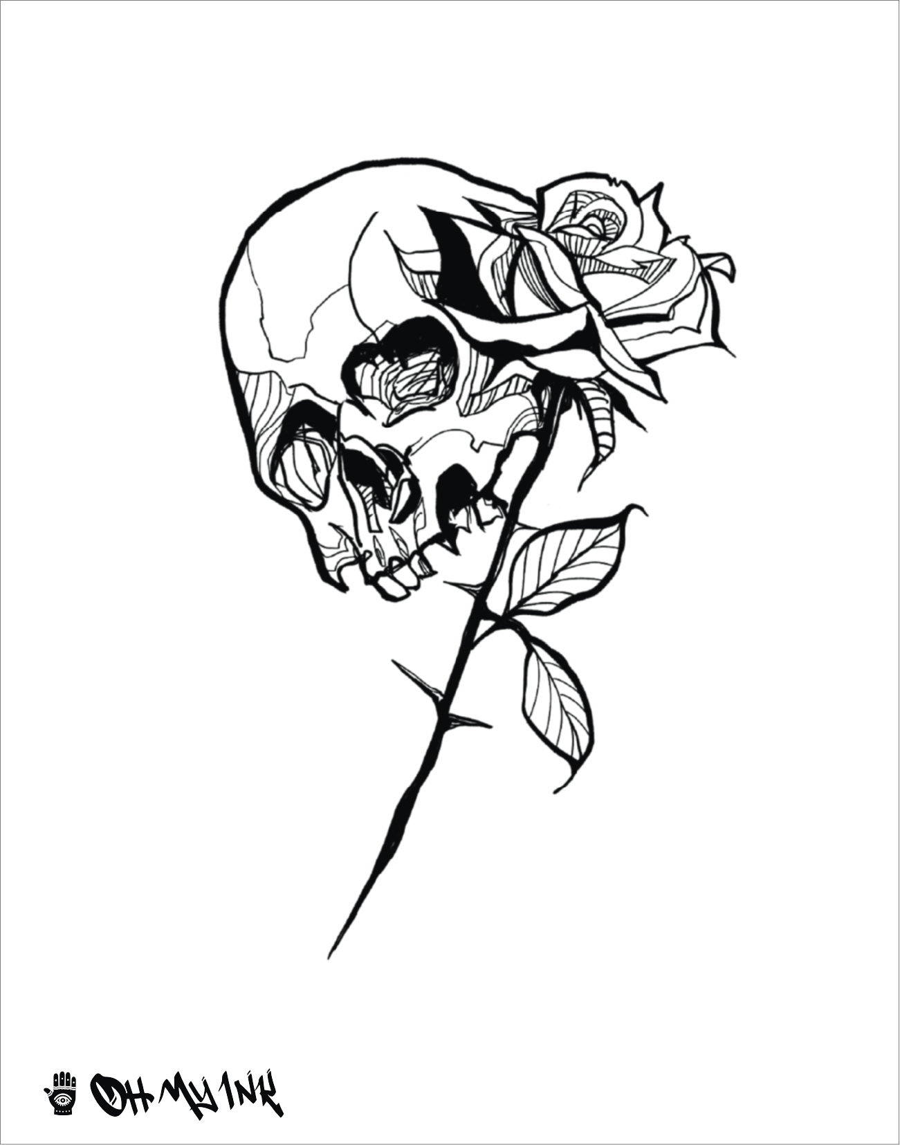 Skull Art (Skull x Rose)