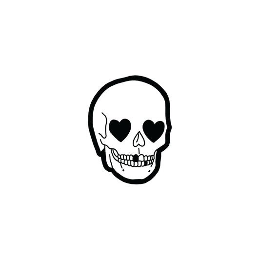 Skull Art (Skull w/ Heart-Shaped Eyes)