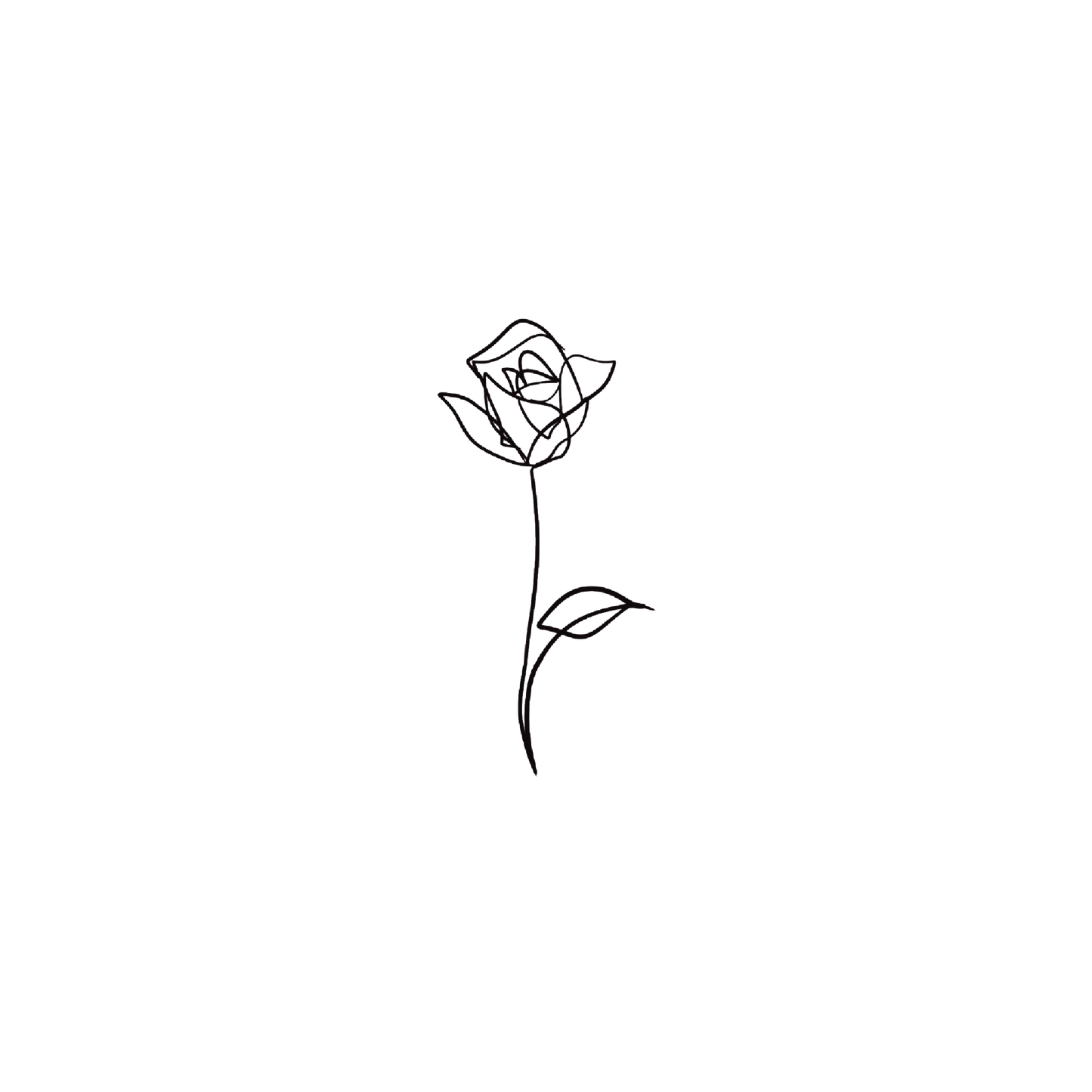 Oh My Ink temporary tattoo - Fine Line Rose 4